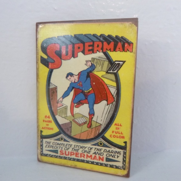2 SUPERMAN FRIDGE MAGNETS VINTAGE COMICS w/BONUS SUPERBALL - Picture 9 of 14